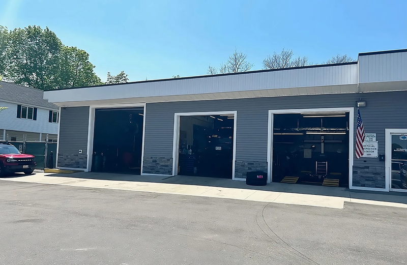 Auto body shop after exterior upgrade by KSB Construction